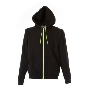 Brescia Man Black Felpa Zip Lunga