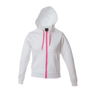 Brescia Lady White Felpa Zip Lunga