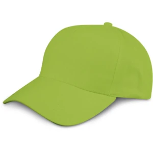 Cappellino Golf 5 Pannelli in Cotone 100% Verde Acido