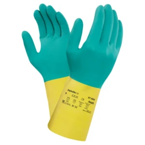 Guanto in lattice naturale con mescola di neoprene Alphatec ANSELL 87-900 Verde/Giallo